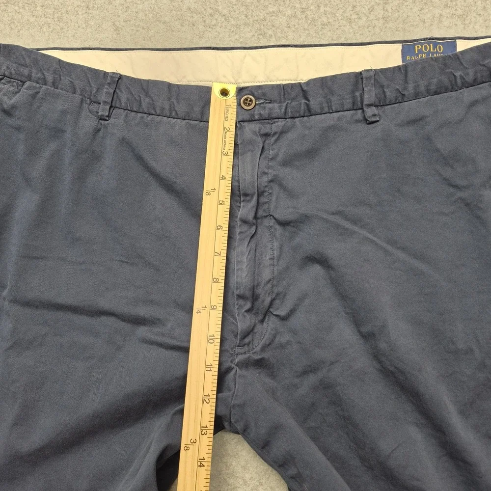 Polo Ralph Lauren Shorts Mens 46 Stretch Classic Fit Blue Chino Flat Front